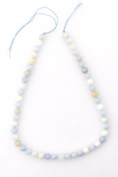 Akuamarin - Heliodor Doğal Taş Dizi 8 mm Küre Kesim thumbnail 2