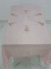 Finezza Anjelica İncili Güpürlü Monoray Kumaş Pudra Masa Örtüsü 170x230cm - 1022 - 1