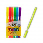 Keçeli Kalem 12 Lı Pastel Ve Neon Renkler Pensan Pastel ve Neon Keçeli Kalem 1 Paket - 2
