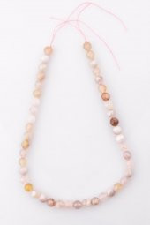 Flower Agate Doğal Taş Dizi 8 mm Küre Kesim thumbnail 2