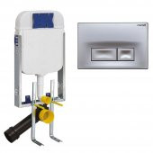 Creavit Gömme Rezervuar Asma Klozet İçin+Ore Mat Gri Kumanda Paneli - 1