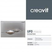 Creavit Gömme Rezervuar Asma Klozet İçin+Ufo Mat Gri Kumanda Paneli - 3