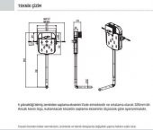 Creavit Gömme Rezervuar Hela Taşı İçin+Ore Mat Gri Kumanda Paneli - 4