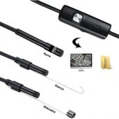 Endoskop 3 in 1 Yılan Kamera USB Micro Usb Type-C 5M Sert Kablo - 4