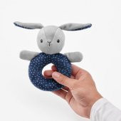 Bebek Oyuncak Çıngırak IKEA MeridyenDukkan 15 Cm Peluş Çıngırak Gri-Mavi - 2