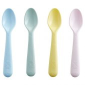 4 Lü Bebek Mama Kaşığı IKEA MeridyenDukkan Kaşık Seti Pastel Tonlar Mama Kaşığı 4Adet - 1