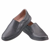 Siyah Dikiş Detaylı Erkek Ayakkabı thumbnail 1