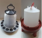 TEKPLAST TAVUK YEMLİĞİ 6 KG & TAVUK SULUĞU 8 LT AYAKLI (KEKLİK, BILDIRCIN VE DİĞER KANATLI HAYVANLAR İÇİN) thumbnail 1