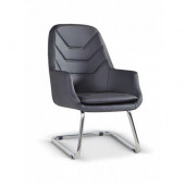 Herkese Mobilya Breda Krom Deri Misafir Koltuğu Bekleme Koltuğu - 1