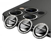 iPhone 13 Pro Max ​​​​Kamera Lens Koruyucu Taşlı Tasarım - 7