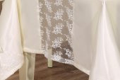 Finezza Elegant Lüx Dantelli Monoray Kumaş Pudra Masa Örtüsü 170x230 cm - 1025 - 3