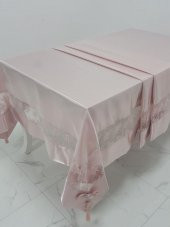 Finezza Gelin Lüx Dantelli Monoray Kumaş Pudra Masa Örtüsü 170x330 cm - 1029 - 3