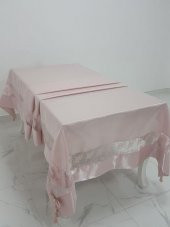 Finezza Gelin Lüx Dantelli Monoray Kumaş Pudra Masa Örtüsü 170x330 cm - 1029 - 4