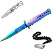 Columbia Ti-Lite Renkli Çakı 1111-GK 23 cm Yanında Küçük Çakı ve Tesbih Ile - 1
