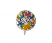 FOLYO BALON HAPPY BİRTHDAY RENKLİ KELEBEKLİ 18 DÜ 15 - 1