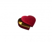 SEVGİLİLER GÜNÜ KADİFE KALP KIRMIZI HEDİYE KUTUSU 22X6 CM - 1