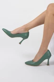 Yeşil Stiletto Kadeh Topuklu Ayakkabı - Kanger thumbnail 1