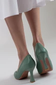 Yeşil Stiletto Kadeh Topuklu Ayakkabı - Kanger thumbnail 4