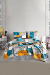 Brita Çarşafı Lastikli Tek Kişilik Nevresim Takımı - 1