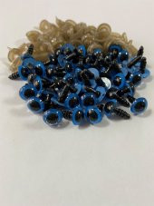 Amigurumi Vidalı Göz 10 mm Mavi 25 Çift (50) Adet - 1
