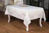 Finezza Viyana Lüx Jakar Kumaş Taş Masa Örtüsü  Dikdörtgen 160x220 cm - 1039 - 1