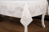 Finezza Viyana Lüx Jakar Kumaş Taş Masa Örtüsü  Dikdörtgen 160x220 cm - 1039 - 5
