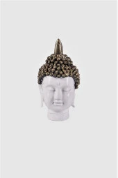 Shakyamuni Amitabha Buda Kafası Biblo 14 cm thumbnail 3