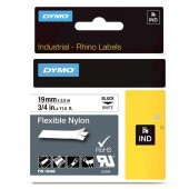 Dymo Rhino Pro Etiketi Plastik Esnek 19 MMx3.5MT Siyah Üzerine Beyaz 18489 - 2