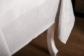 Finezza Roma Lüx Jakar Kumaş Bej Masa Örtüsü  Dikdörtgen 160x220 cm - 1045 - 7