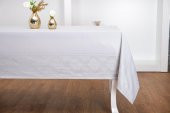 Finezza Roma Lüx Jakar Kumaş Bej Masa Örtüsü  Dikdörtgen 160x220 cm - 1045 - 3