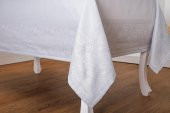 Finezza Roma Lüx Jakar Kumaş Bej Masa Örtüsü  Dikdörtgen 160x220 cm - 1045 - 4