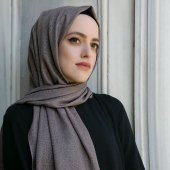 Hediyelik Vizon Simli Şal & İnci Tesbih Güllü Vizon - 5
