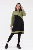 İki Renk Kapüşonlu Tunik - 5
