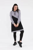 İki Renk Kapüşonlu Tunik - 1