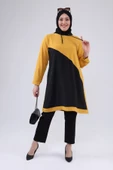 İki Renk Kapüşonlu Tunik - 12