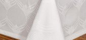 Finezza Aslı Lüx Jakar Polycotton Kumaş Gri Masa Örtüsü 160x320 cm - 1052 - 3