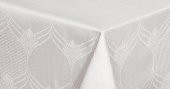 Finezza Aslı Lüx Jakar Polycotton Kumaş Gri Masa Örtüsü 160x320 cm - 1052 - 4