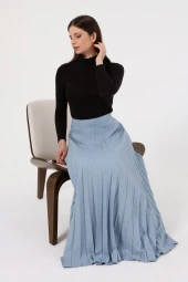 NESAFET BÜYÜK BEDEN KADIN PİLİSELİ ETEK - 3