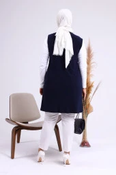 NESAFET ÜÇ DÜĞME TAŞLI KADIN YELEK - 4