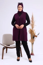 NESAFET ÜÇ DÜĞME TAŞLI KADIN YELEK - 6