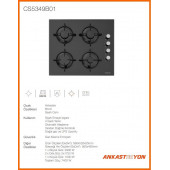 Silverline CS5349B01 Ankastre Ocak Siyah - 2