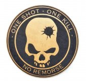 ONE SHOT ONE KILL KESKİN NİŞANCI Deri PEÇ - Arma - Askeri Patch - 1