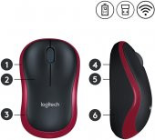 Logitech M185 Kırmızı Kablosuz Mouse 910-002237 thumbnail 4