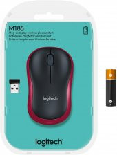Logitech M185 Kırmızı Kablosuz Mouse 910-002237 thumbnail 5