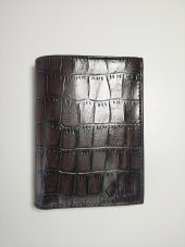 JANTİ CÜZDAN PİSOTLU DİKEY 100 DERİ KROKODİL - 1