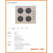 Silverline CS5335M01 Ankastre Vizon Cam Ocak - 2