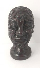 Erkek Kafası Reçine Biblo Heykel Masa Üstü Dekor Süsü - 1