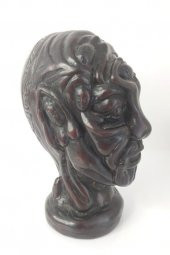 Erkek Kafası Reçine Biblo Heykel Masa Üstü Dekor Süsü - 3