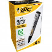 Bic Marker 2300 Kesik Uçlu Permanent Markör Siyah 12li Kutu - 1