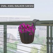 Poliwork Akasya Tekli Kolay Askı Denge Aparatlı Saksı Antrasit - 1